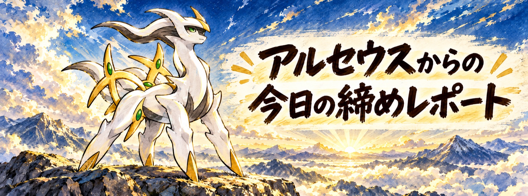 アルセウスからの今日の締めレポート